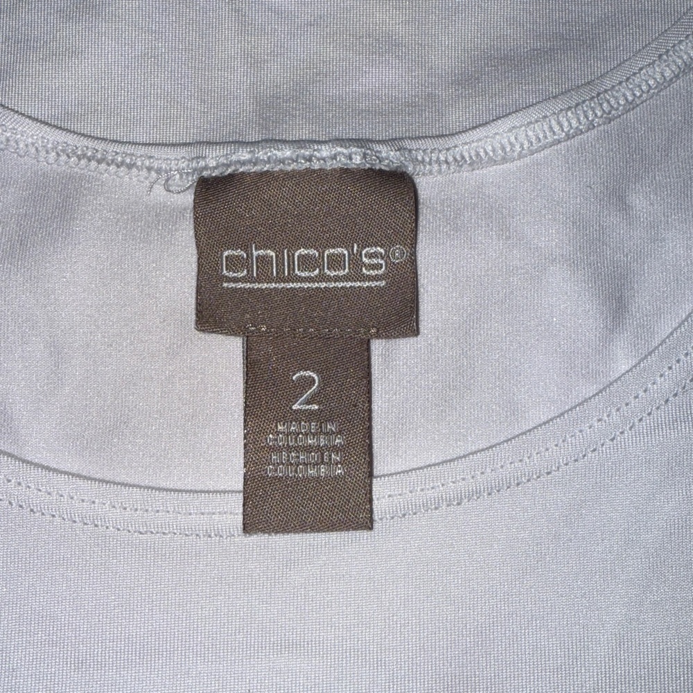 Chico’s Stretch Tank Top Size 2 Bodycon Fitted Layering - Picture 3 of 4